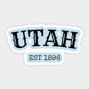 Utah Est 1896 Sticker